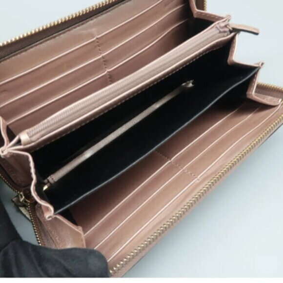 Gucci Emily Champagne Patent leather Wallet  149-082525 - Picture 10 of 12